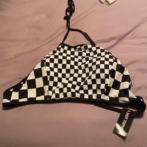 Checkered bikini top
